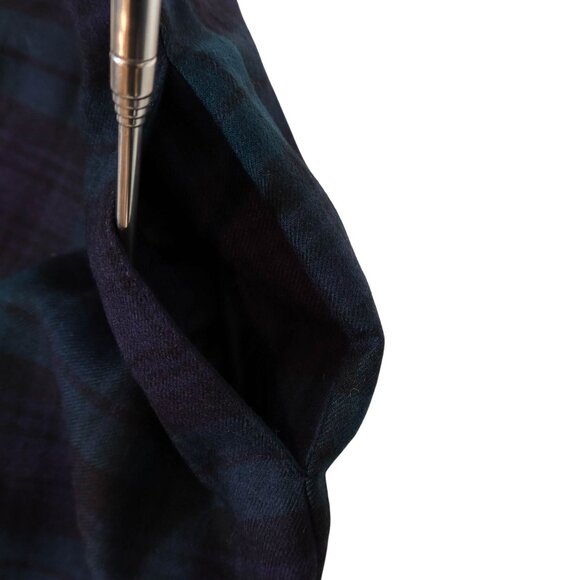Vintage LORD & TAYLOR Tartan Plaid Pleated Wool Pencil Skirt 10P Preppy Academia - Picture 6 of 8